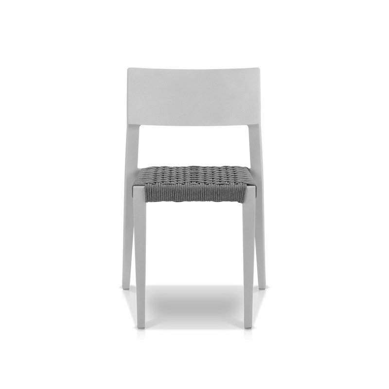 Belmont Outdoor Dining Side Chair, Silver