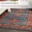 Tapis rouge / bleu en laine touffeté à la main Meera Corla-1824013848