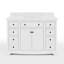 Meuble-lavabo simple Barnhart 48 po entièrement assemblé avec comptoir en pierre reconstituée, lavabo en céramique, peinture à la main, tiroirs à fermeture amortie sous le meuble et charnières de porte à fermeture amortie, dosseret inclus-107366404