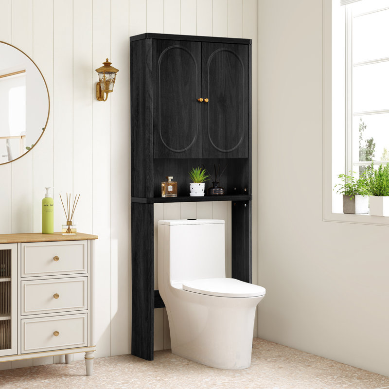 Rangement autoportant au-dessus de la toilette, Noir