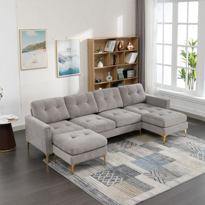 Canapé modulaire convertible en L 110 po