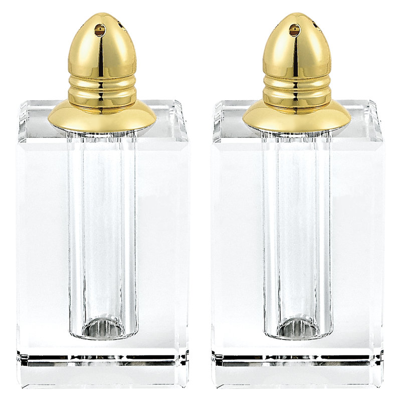 Badash Crystal Spirit Handmade Pepper Shaker, Gold