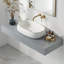 Lavabo vasque de salle de bain en résine de pierre Art moderne 25C66-blanc