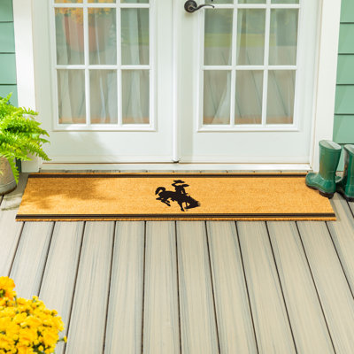 University of Wyoming Extra Large One Color Coir Mat, 60"x24"