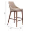Tabouret de comptoir Moor gris foncé-1184777481-1184777484