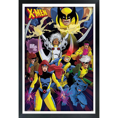 Collage de personnages encadrés X-Men