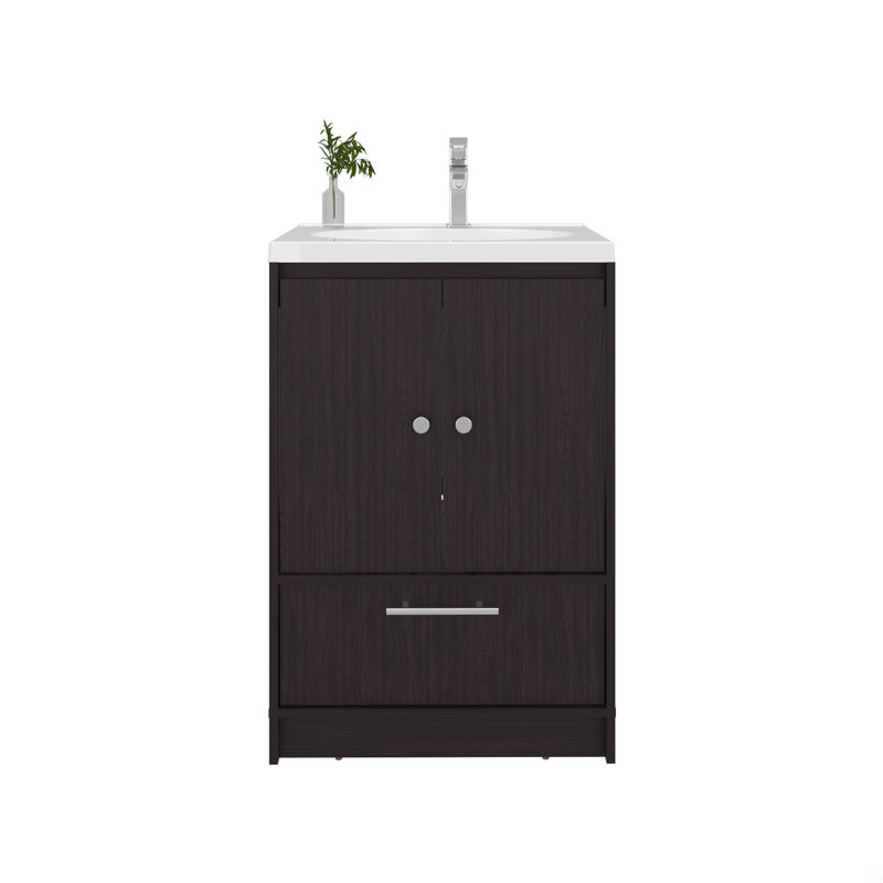 Meuble-lavabo avec lavabo, 2 portes, 1 tiroir
