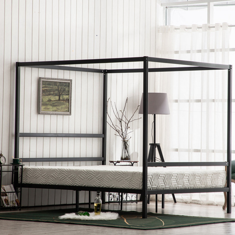 Lit plateforme Reames, Noir, Grand