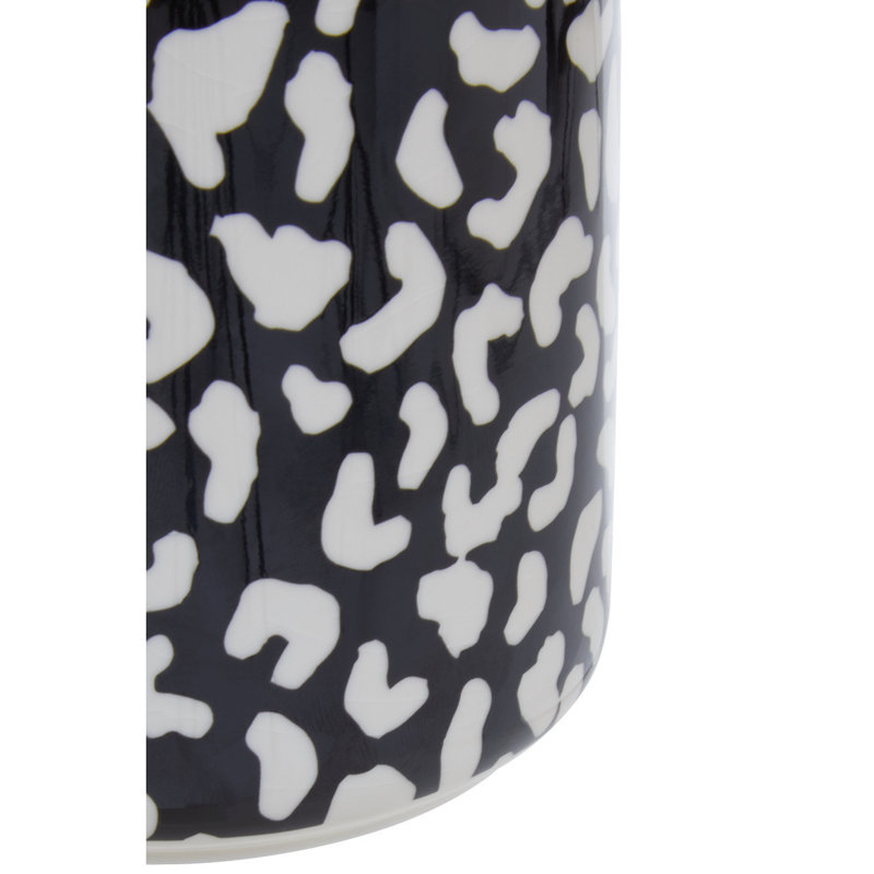 London Leo Stoneware Jar, 13cm H x 11cm W x 11cm D