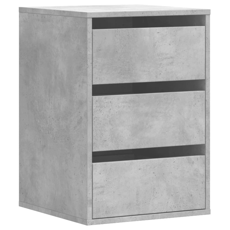 Asmarina Rectangle Accent Chest, Concrete Grey, 58cm H x 40cm W x 41cm D