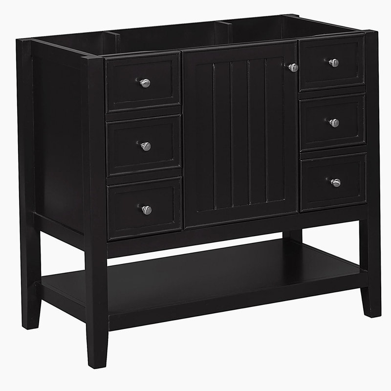 36-inch Bathroom Vanity without Sink, Cabinet Base, 3 Drawers