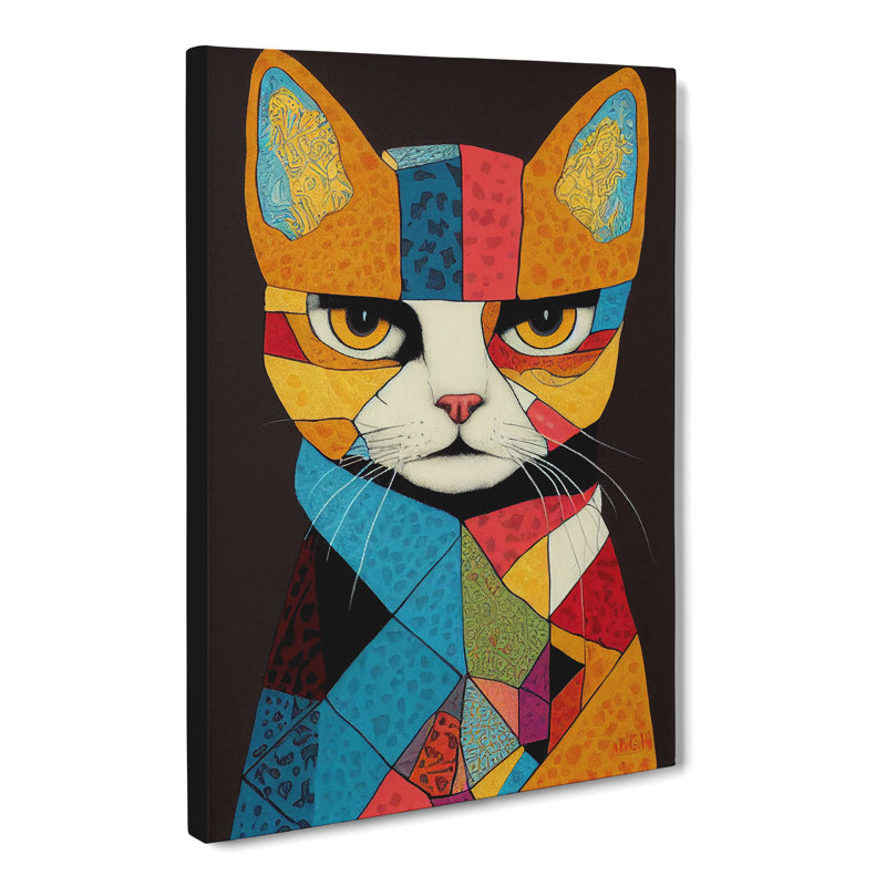 Cat Patchwork Vol.1 - Wrapped Canvas, 50cm H x 35cm W x 3cm D