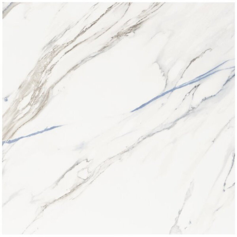 Calacatta Azur 24X24 Matte Porcelain Tile, Blue/White/Gray