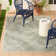 NICOLE MILLER NEW YORK Patio Country Ombre Geo Outdoor Area Rug, Green/Cream