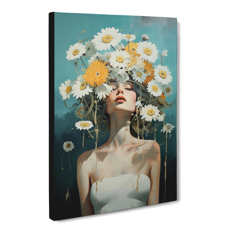 Daisy Dadaism Art - No Frame Print, 50cm H x 35cm W x 3cm D