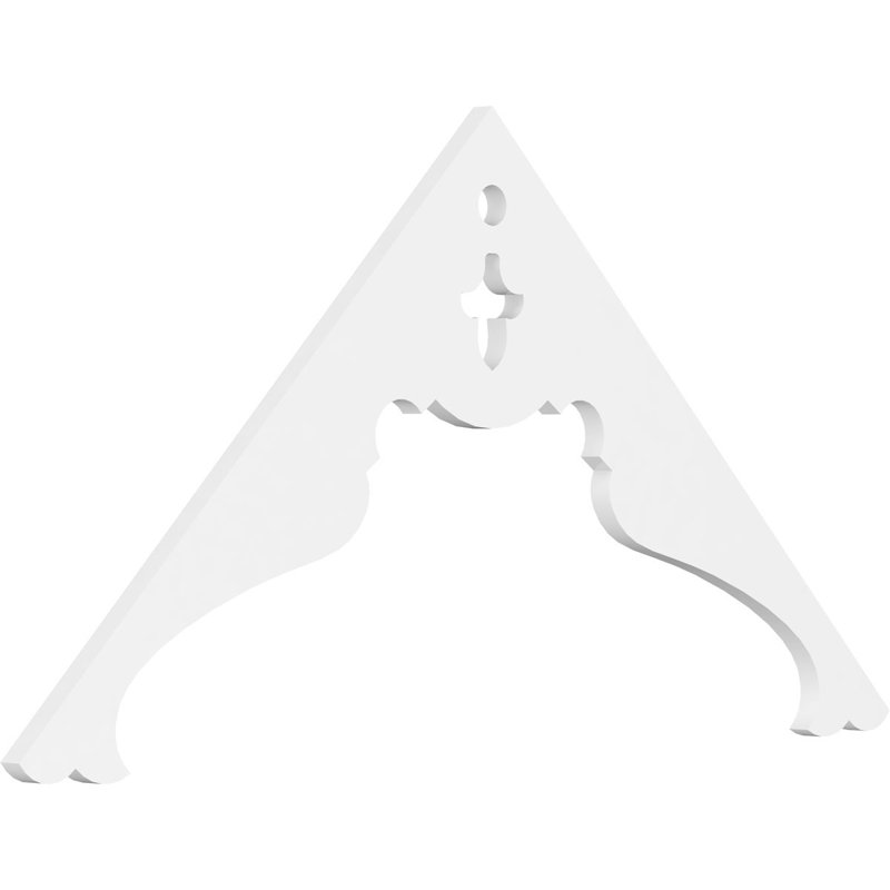 Heath Signature Urethane Gable Pediment, Primed Tan, 24"H x 48"W, 12/12