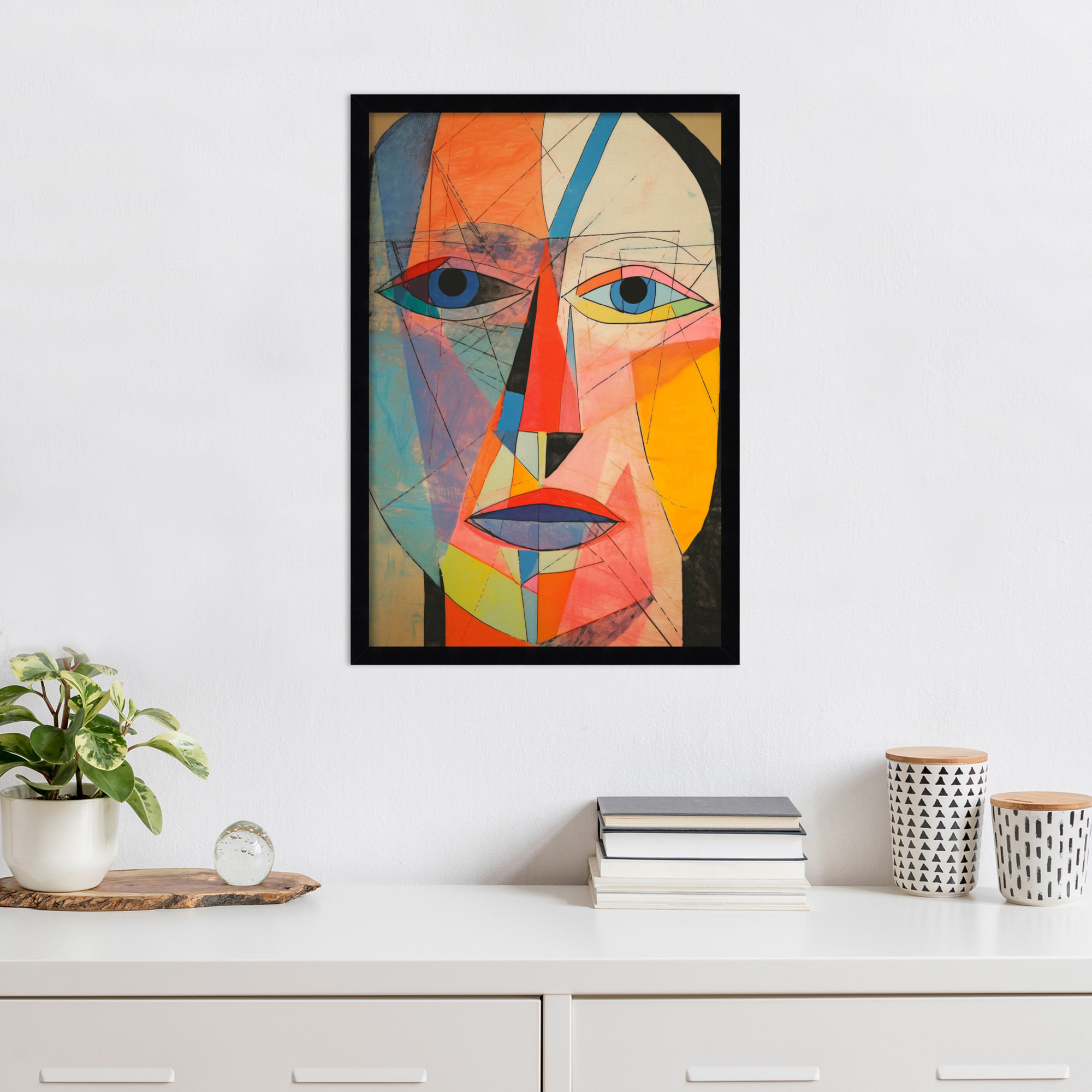 The Face by Treechild, Black, 25" H x 17" W