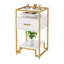 Glass Top Trestle End Table