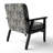 Grey And Cream Striped Pattern - Upholstered Patterned Accent Arm Chair