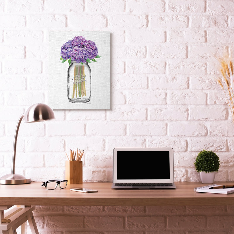 «Fashion Designer Flower Jar Mauve», impression, H 30 po x l 24 po, Toile tendue