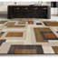 Geometric Area Rug in Brown/Ivory/Orange-962356356