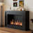 Black Solid Wood Freestanding Fireplace-1310633809-1310633811