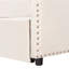 Lit de jour simple en velours rembourré avec couchette escamotable, beige-437599349