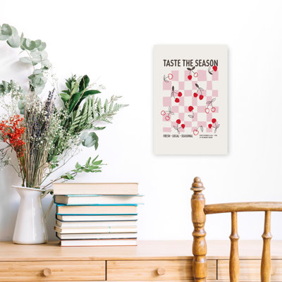 Art mural rétro «Taste The Season Cherries»