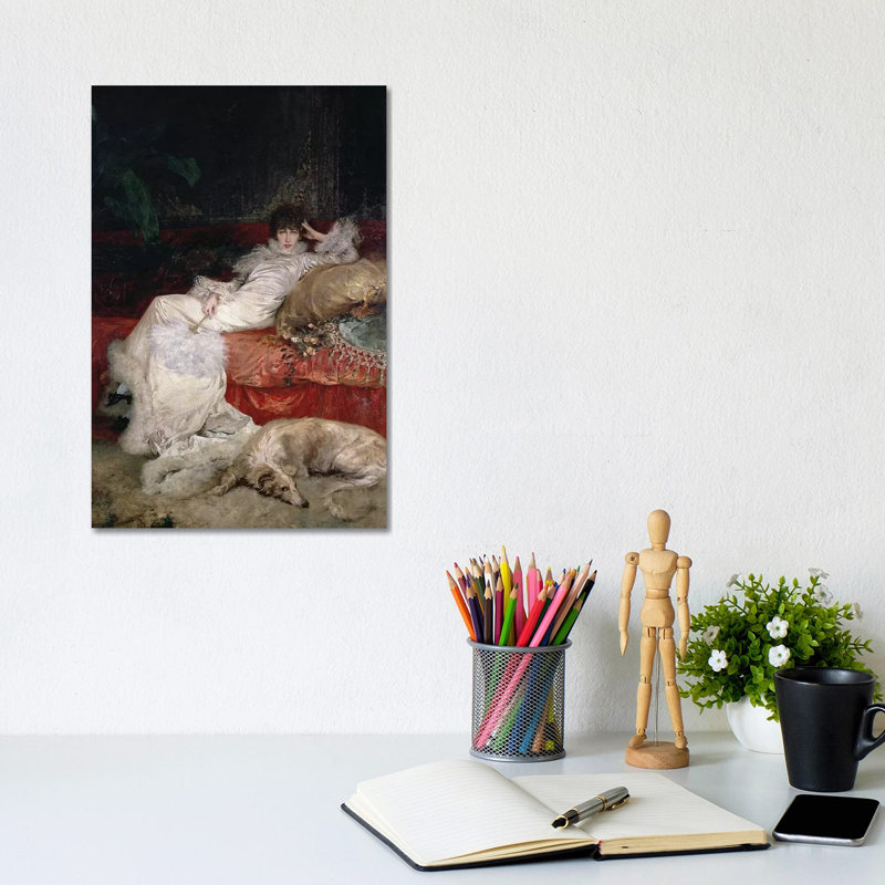 Sarah Bernhardt 1876 by Georges Clairin - Wrapped Canvas Print, 20.32 cm H x 30.48 cm W