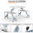 4Ft Folding Camping Picnic Table With Seats/Umbrella Hole-265 Lbs Support That Lightweight And Fold Up Card Suitcase Table Aluminum Alloy Frame, RV Tabletop With Soft Handle