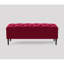 Swiss Chesterfield Ottoman Storage Bench - Upholstered Plush Velvet Shoes Bench with Black Turned Wooden Legs-1690848338-1691081184