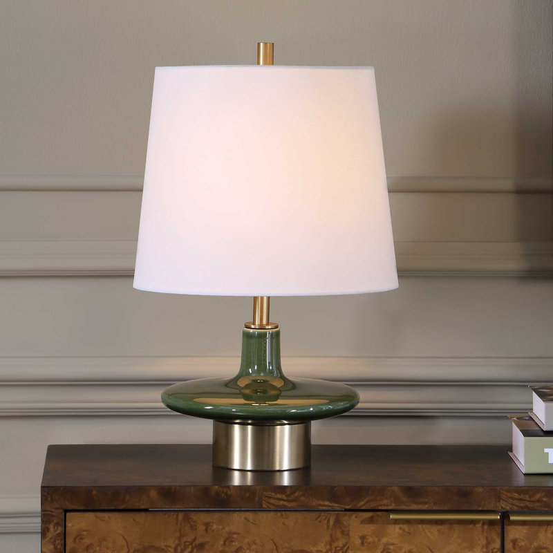  Sieler Glossy Green Table Lamp