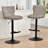 Modern Upholstered Adjustable Height Swivel Full Back Metal Base Bar Stool-585337186