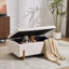 Repose-pieds de rangement moderne avec couvercle relevable et pieds en bois massif Modern-124245023