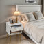 Ensemble de chambre à coucher rembourrée blanche (ensemble de 3)-1469293590