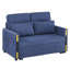 55.5"W Teddy Velvet Sleeper Loveseat with Dual-Pull Sleeper Design-1918945471