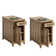 End Table With Storage And Charging Station Set Of 2