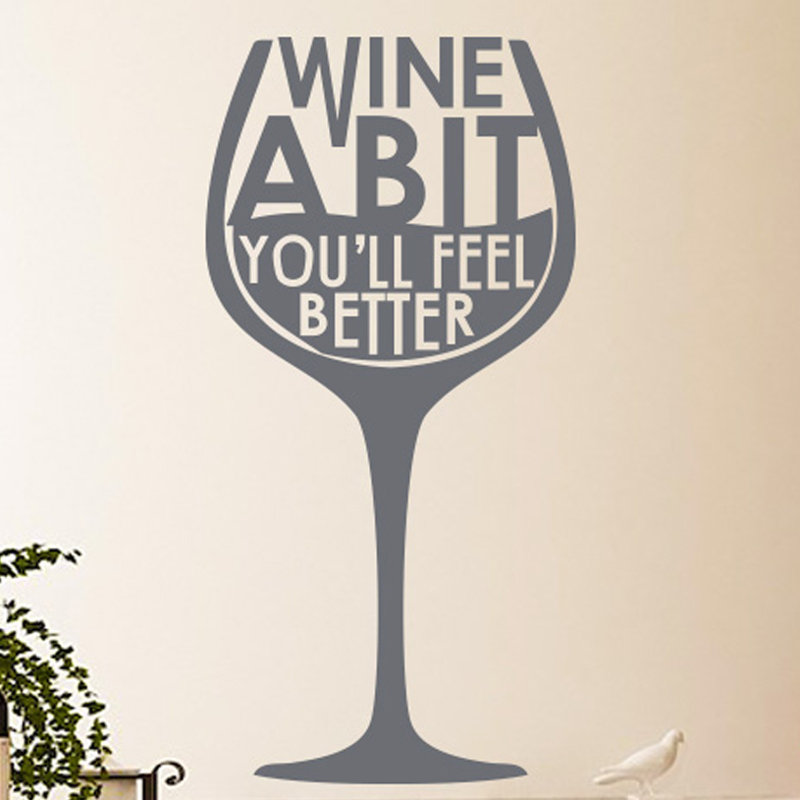 Food & Beverage Wall Decal, Grey, Large