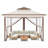 11 Ft. X 11 Ft. Pop Up Gazebo Canopy Tent with Mosquito Netting, One-Push Instant Setup, Height Adjustable Outdoor Canopy-128919886-128919887