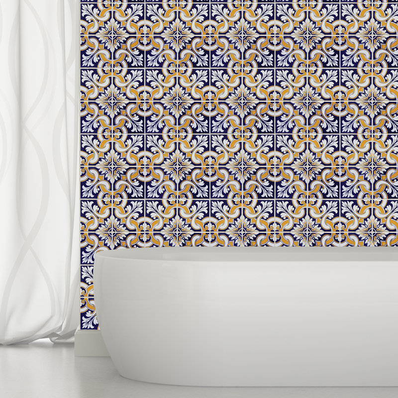 Abstract Non-Wall Damaging Tile Decal