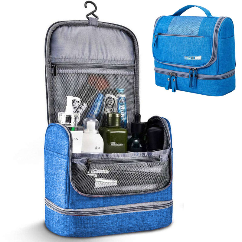 Grande trousse de rangement pour cosmétiques, Bleu