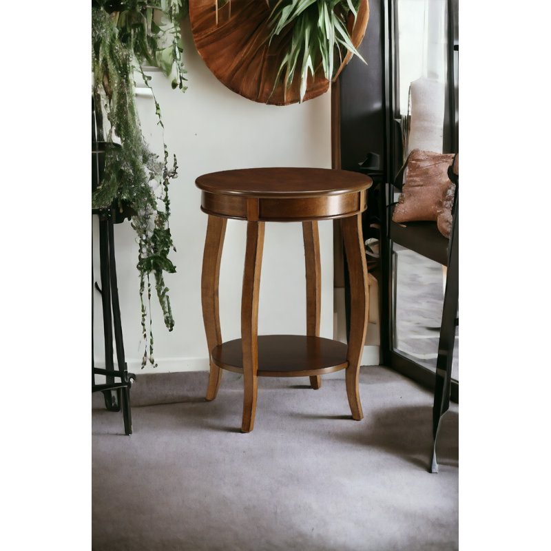 Table d'appoint moderne au fini noyer