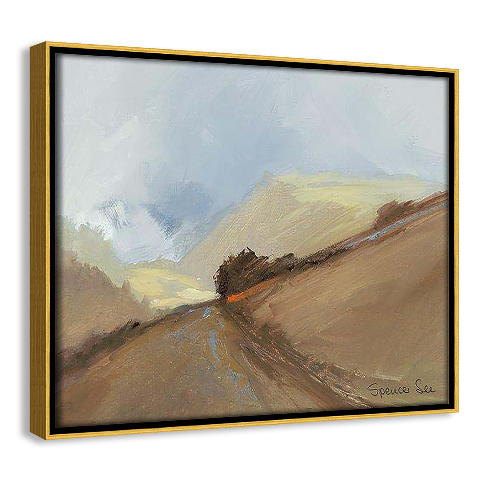 Heaven And Earth II by Spencer Lee, 9.5'' H x 11.5'' W x 2'' D, Gold Framed