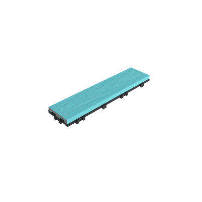 UltraShield Naturale 12" x 3" Quick Composite Single Slat Deck Tile in Grecian Blue