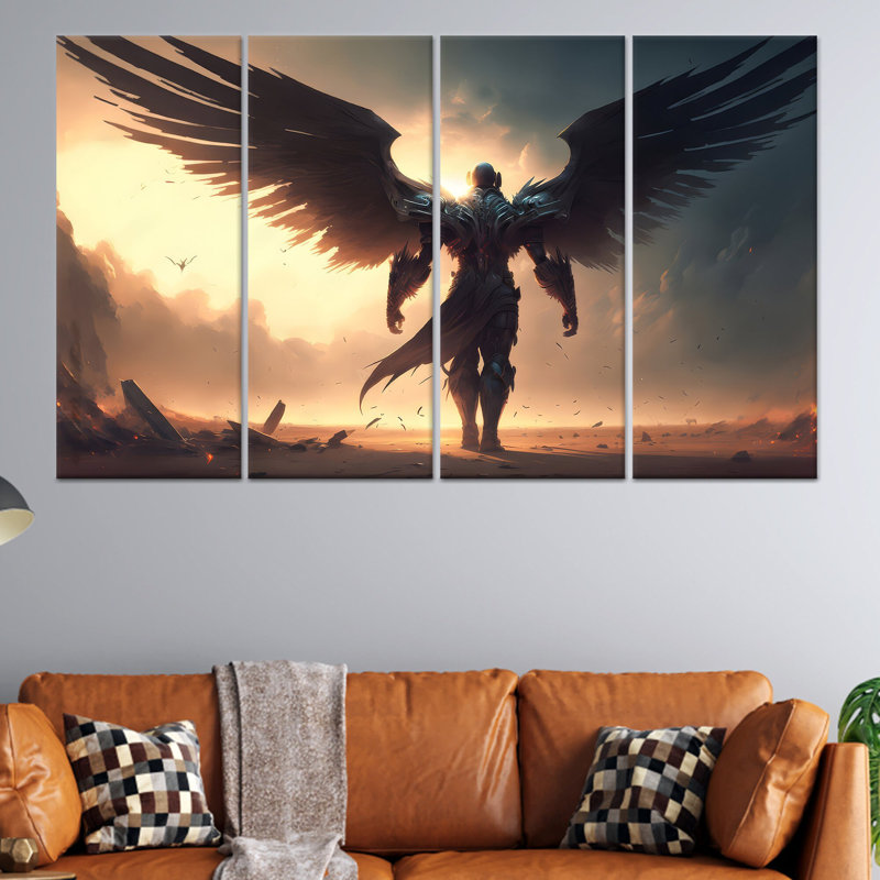 Archangel Warrior, reproduction d'art sur toile trempée, toile tendue 4P, 43,3 po H x 63 po l