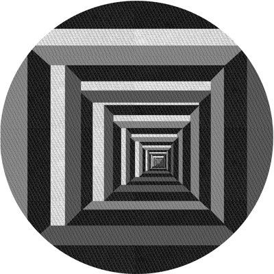 Tapis géométrique noir / gris