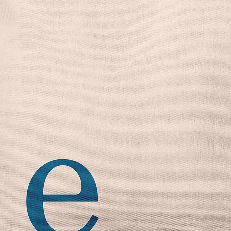Coussin décoratif intérieur / extérieur Modern Monogram, Beige / bleu