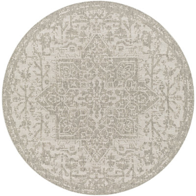 Gaiwan Oriental Gray Indoor/Outdoor Area Rug