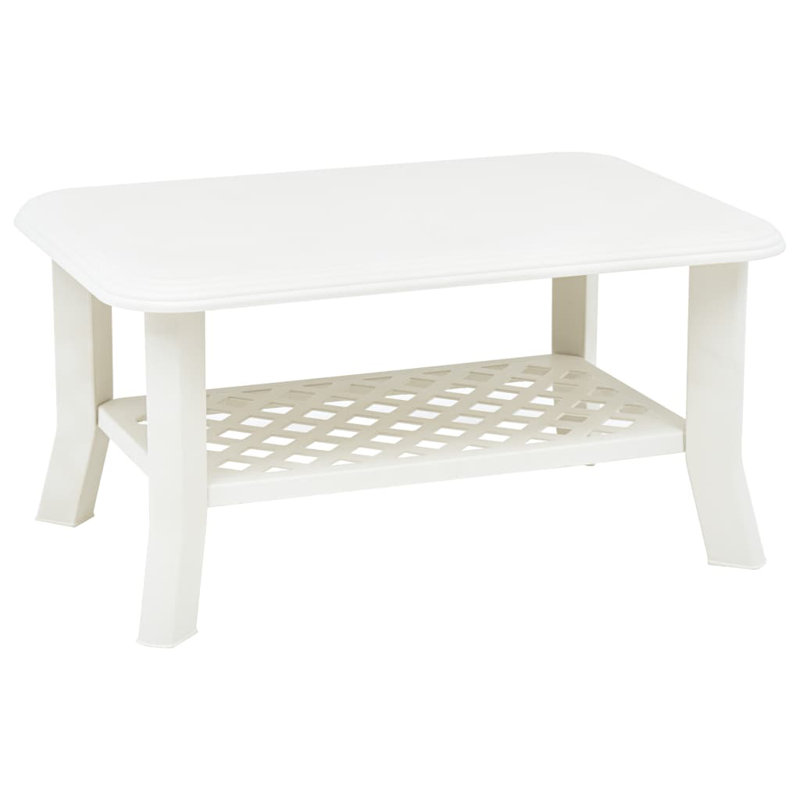 Bozek Plastic Coffee Table, White
