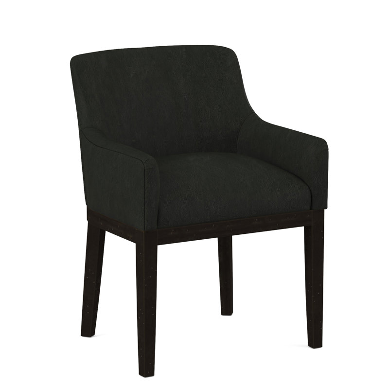 Upholstered Arm Chair, Salvador Asphalt, English Saddle